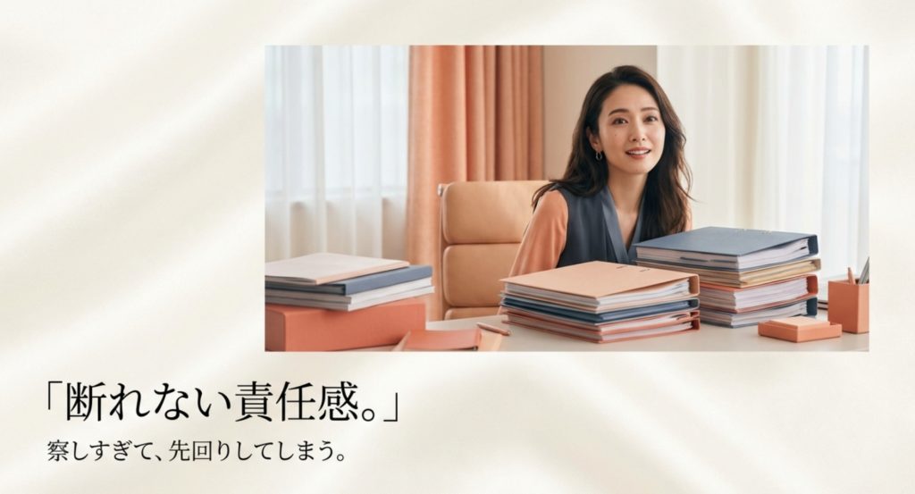 頼まれごとを断れない仕事での悩みと対策を示す画像。