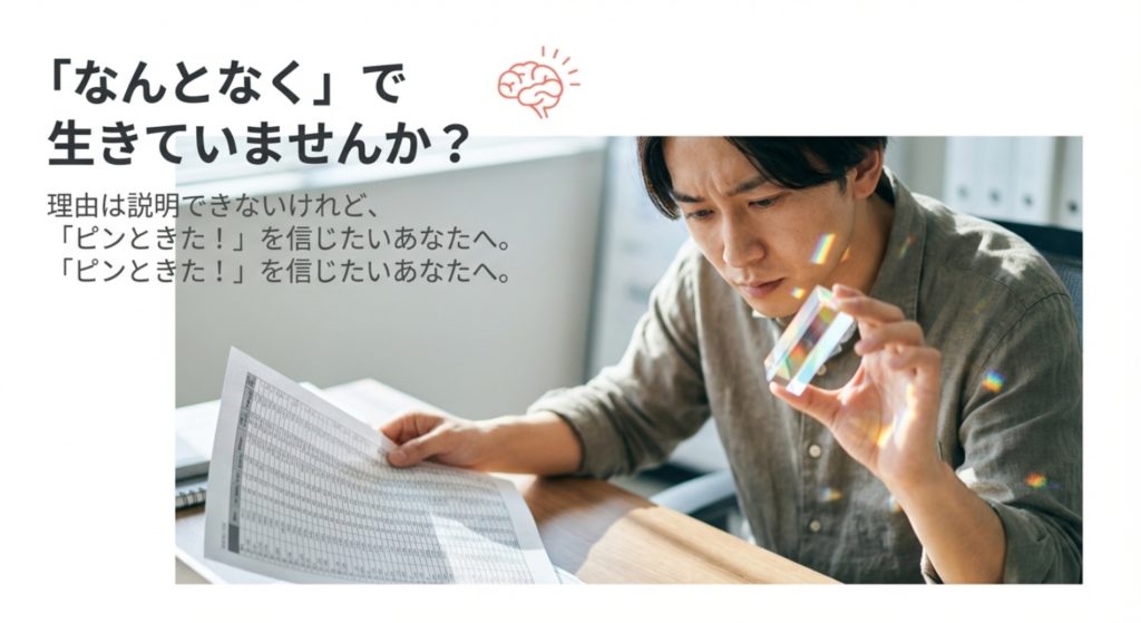 直感とひらめきで道を切り拓くうう脳が天才とされる理由を示す画像。