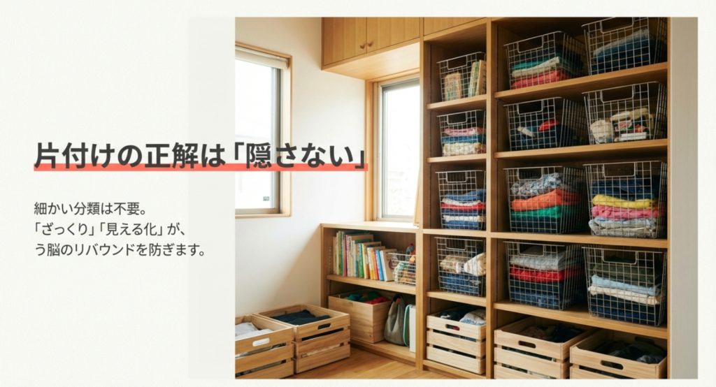 ざっくり収納で解決する片付けのコツ