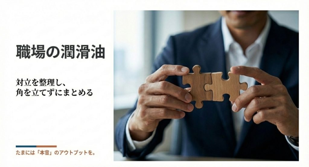 職場での人間関係を円滑にする仕事のやり方を示す画像。