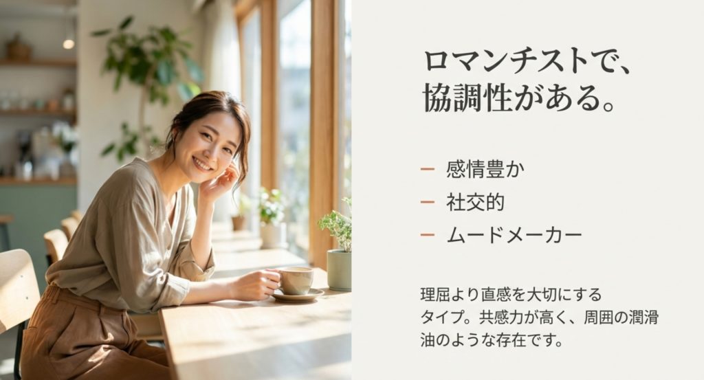 ロマンチストで社交的なエジプト型の心理学的傾向