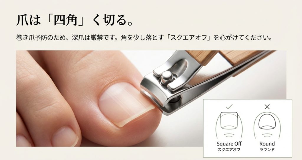 巻き爪や魚の目を予防する日常的なセルフケア