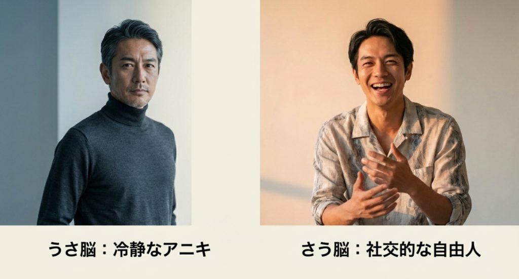 入力と出力が逆のさう脳男との違いを徹底比較を示す画像。